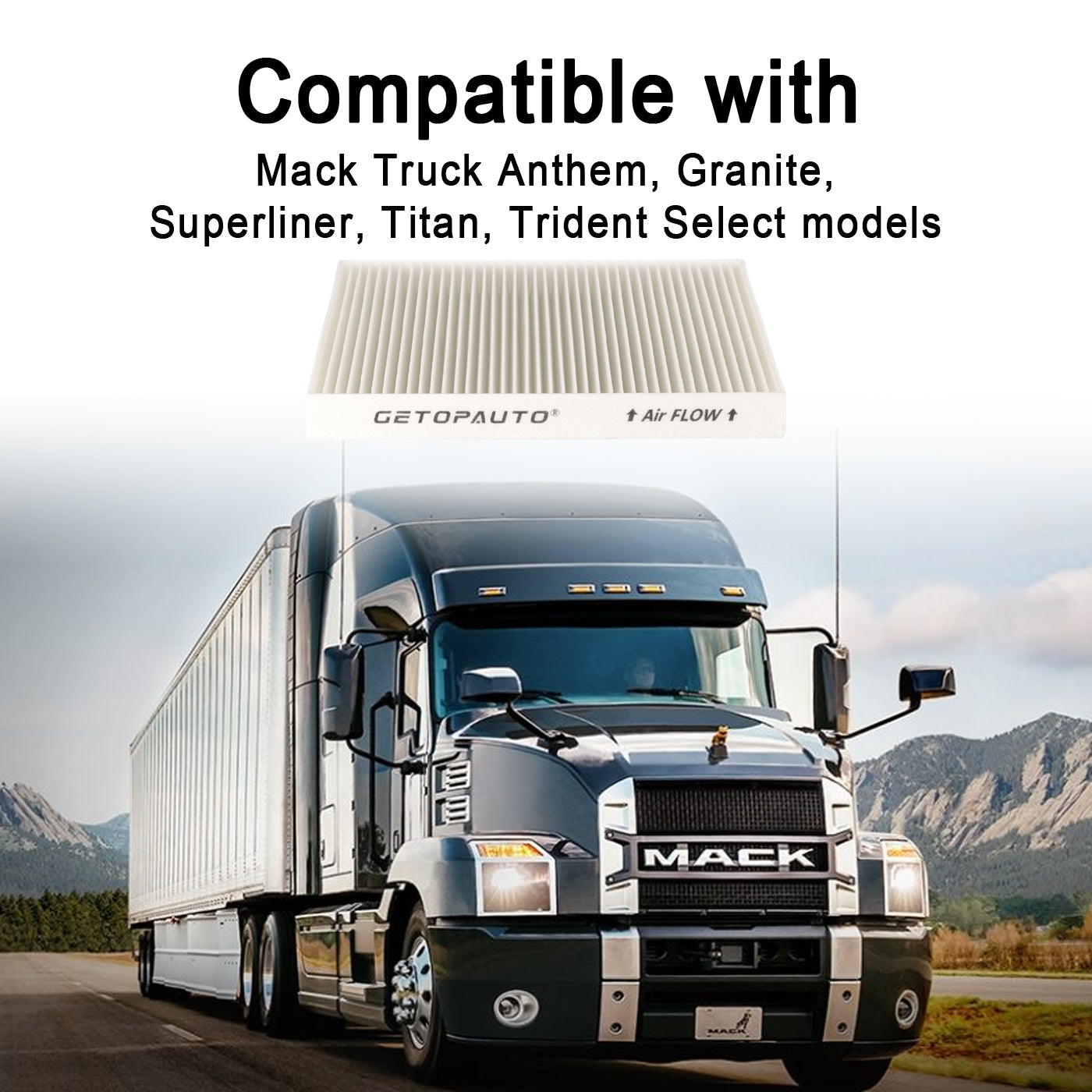 4pcs)WP10278 Cabin Air Filter Fit Mack Truck Anthem Granite