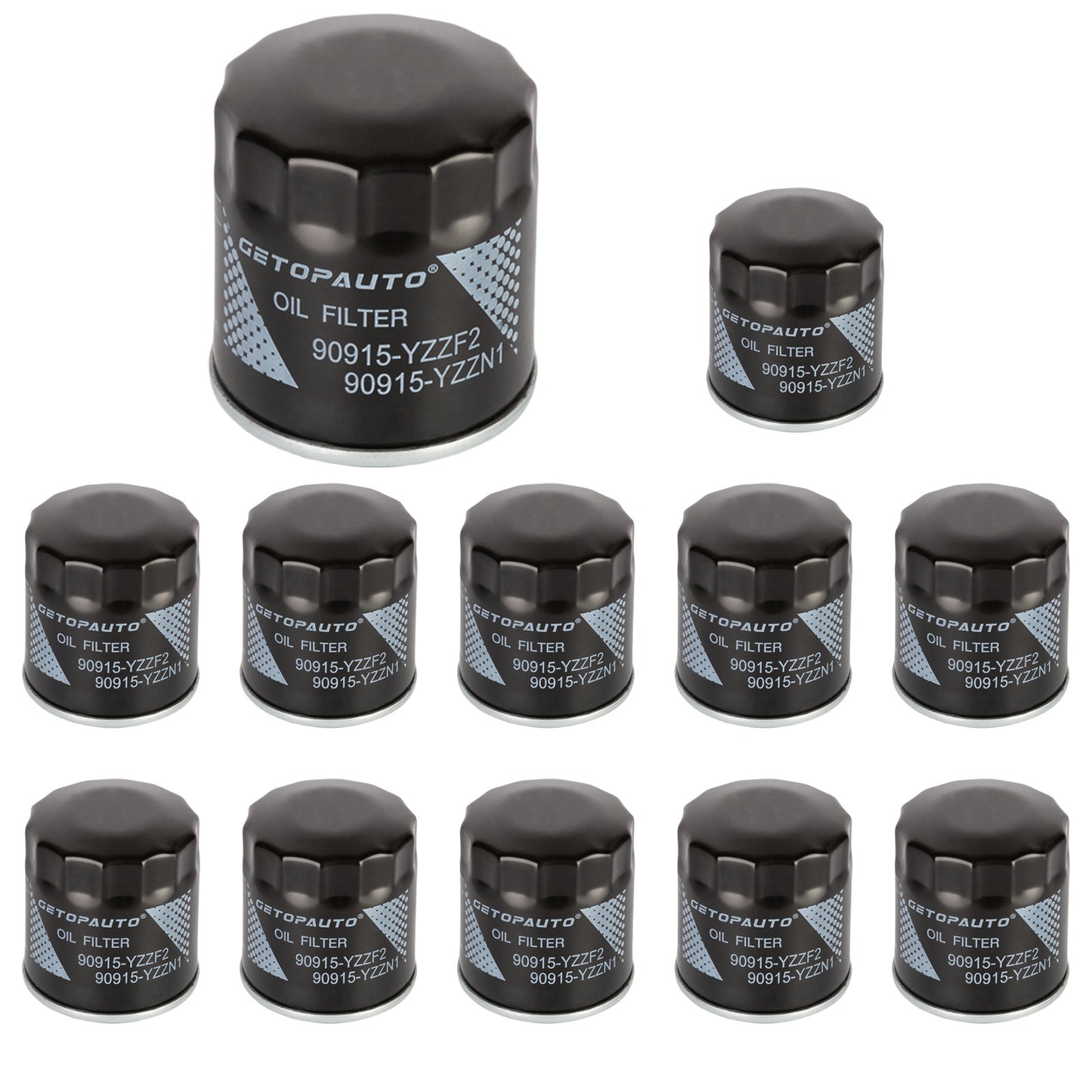 90915-YZZF2 Engine Oil Filter Compatible with Toyota Corolla 1.8L 1993-2021, Camry 2.2L 1992-2001, Prius 1.5L 2001-2009, Yaris 1.5L 2006-2019, Matrix 1.8L 2003-2008(set of 12)