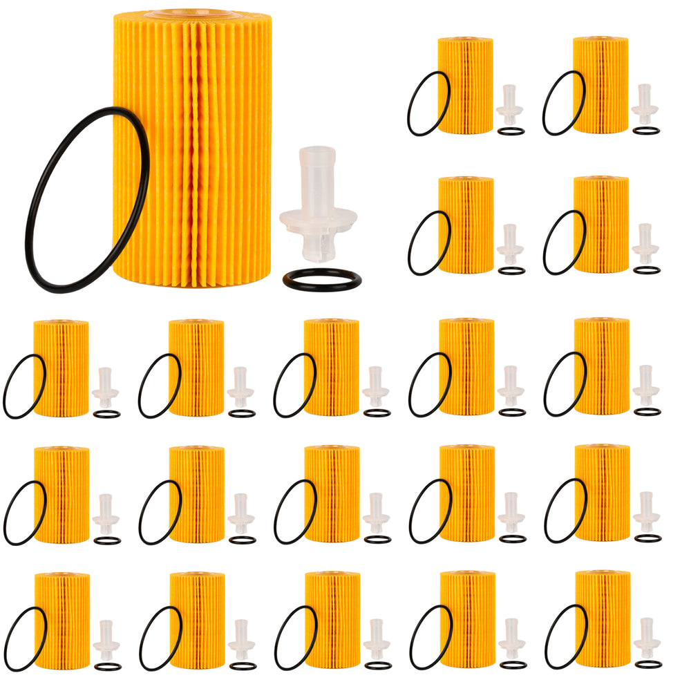 04152-YZZA4 Engine Oil Filter - Compatible with Toyota Land Cruiser, Sequoia, Tundra (2008-2022) - Replaces 04152-38020, 04152-51010 (Set of 20)