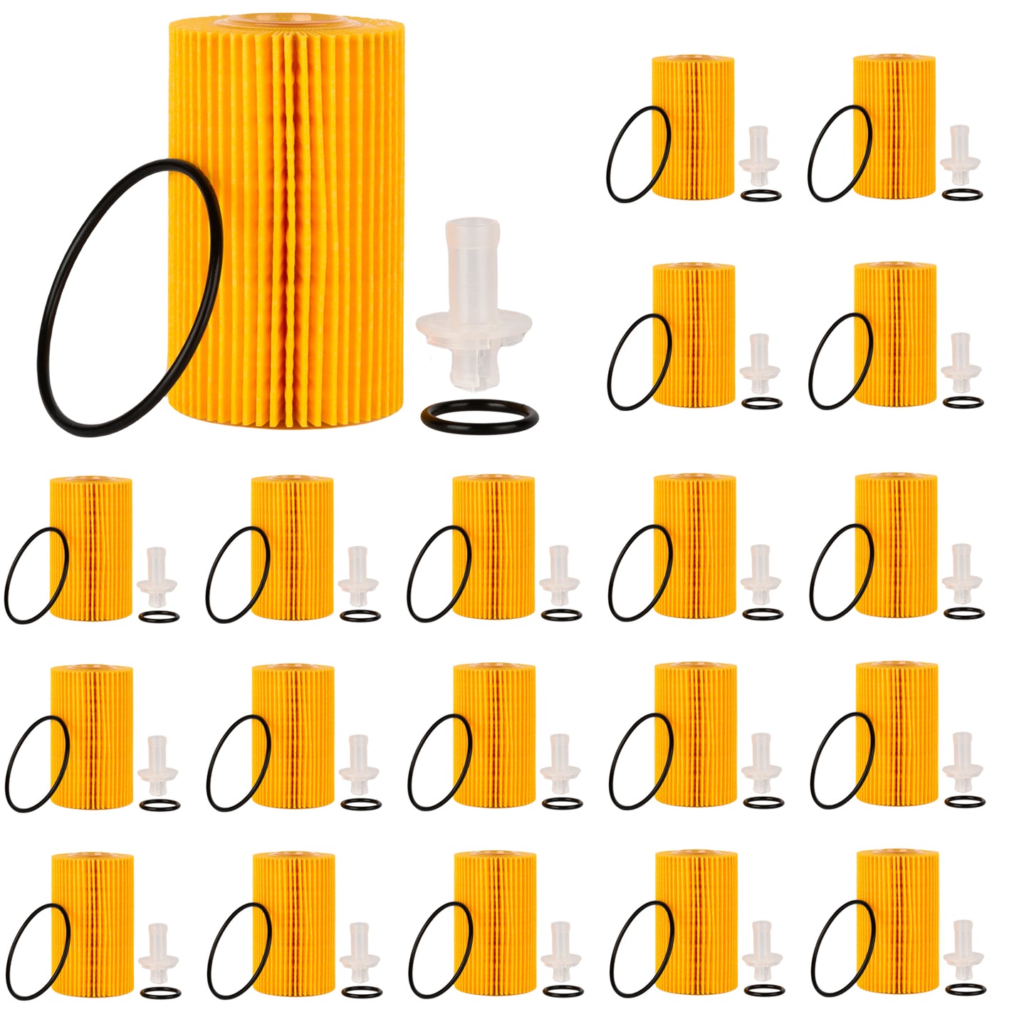04152-YZZA4 Engine Oil Filter - Compatible with Toyota Land Cruiser, Sequoia, Tundra (2008-2022) - Replaces 04152-38020, 04152-51010 (Set of 20)