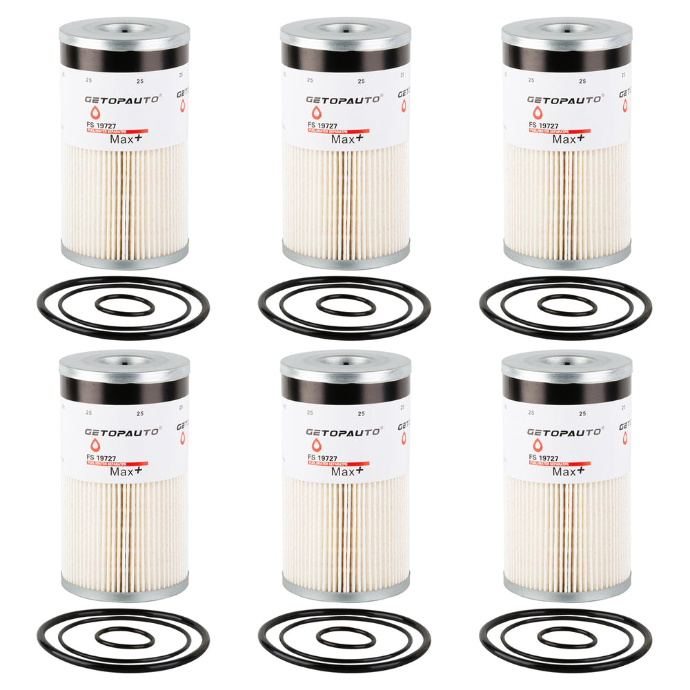 
                      
                        6Pcs FS19727 Fuel Filter Water Separator Compatible with Kenworth Cummins ISX ISM ISX15 X15 Engine Replaces FS19624 FS19278 FS19729 FS19536 33651 382113 P550467 P550737 P550736 P551052
                      
                    