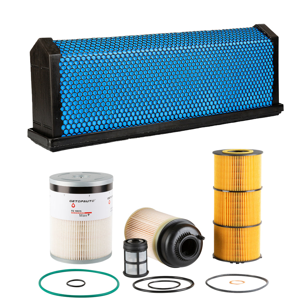 
                      
                        AF27879 Air Filter, P551005 Oil Filter, PF9908 FS19915 Fuel Filter with Water Separator,Freightliner Cascadia Filter Service Kit
                      
                    