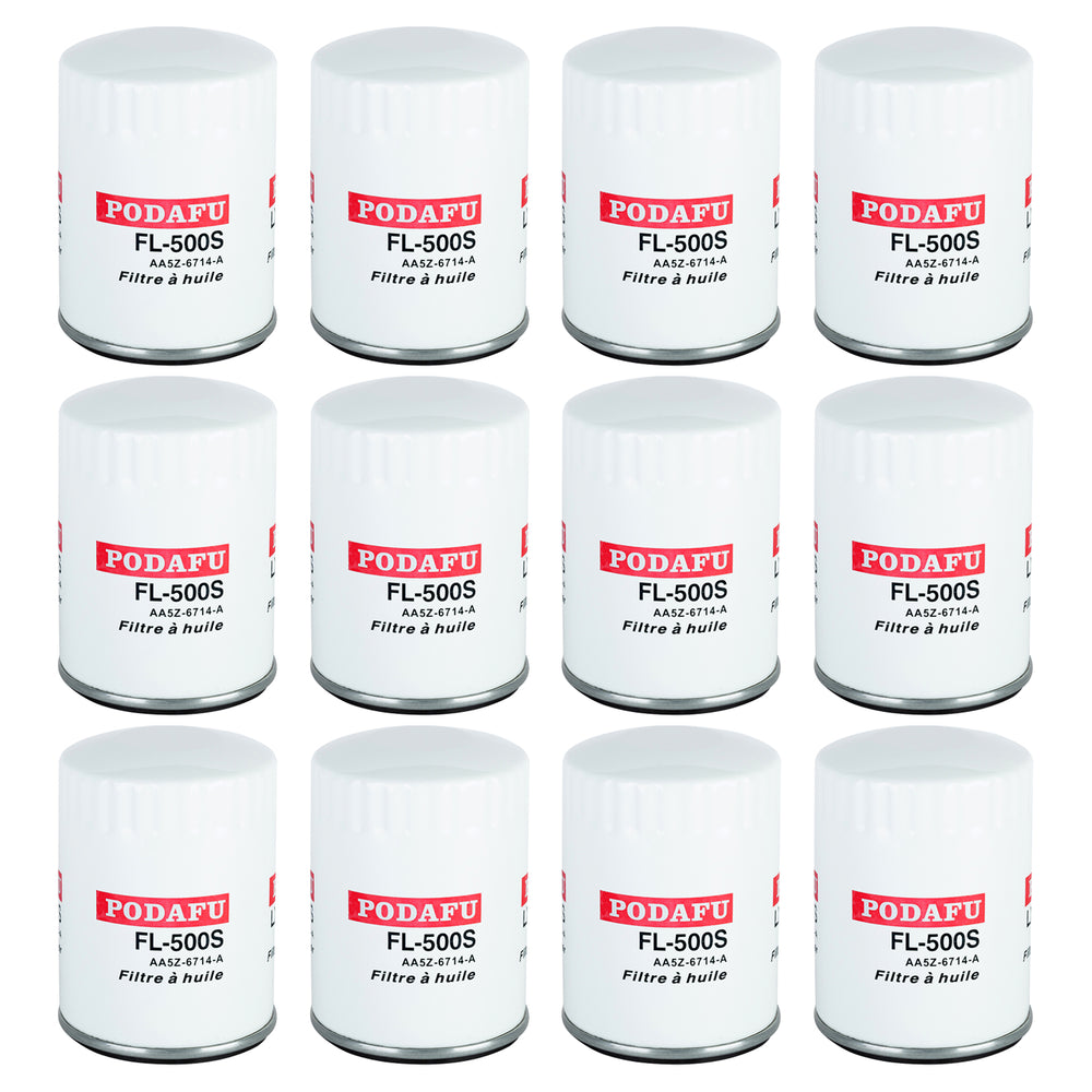 FL-500S Oil Filter Compatible with Ford F-150 & Mustang Replaces AA5Z6714A AA5Z-6714-A FL-500S(12PCS)