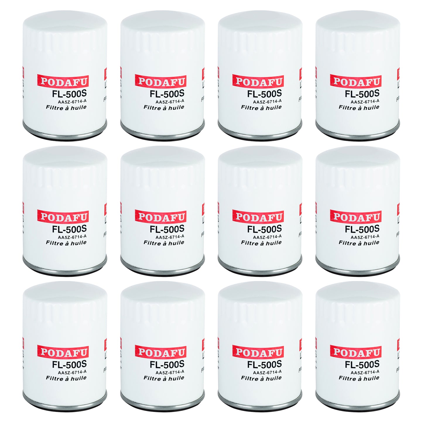 FL-500S Oil Filter Compatible with Ford F-150 & Mustang Replaces AA5Z6714A AA5Z-6714-A FL-500S(12PCS)