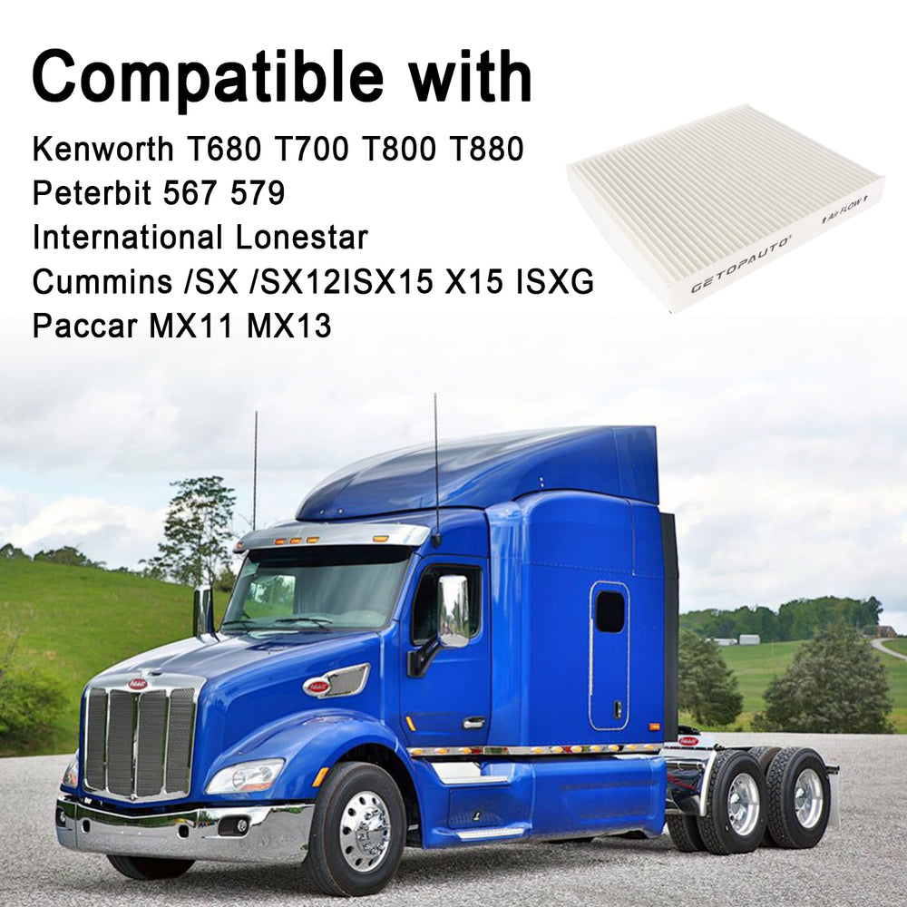 
                      
                        X1987001 Cabin Air Filter Fit for Kenworth T-680 T-880 Peterbilt 567 579 Replace X1987001 PA30093 PA4405 CAF1815P(4PCS)
                      
                    